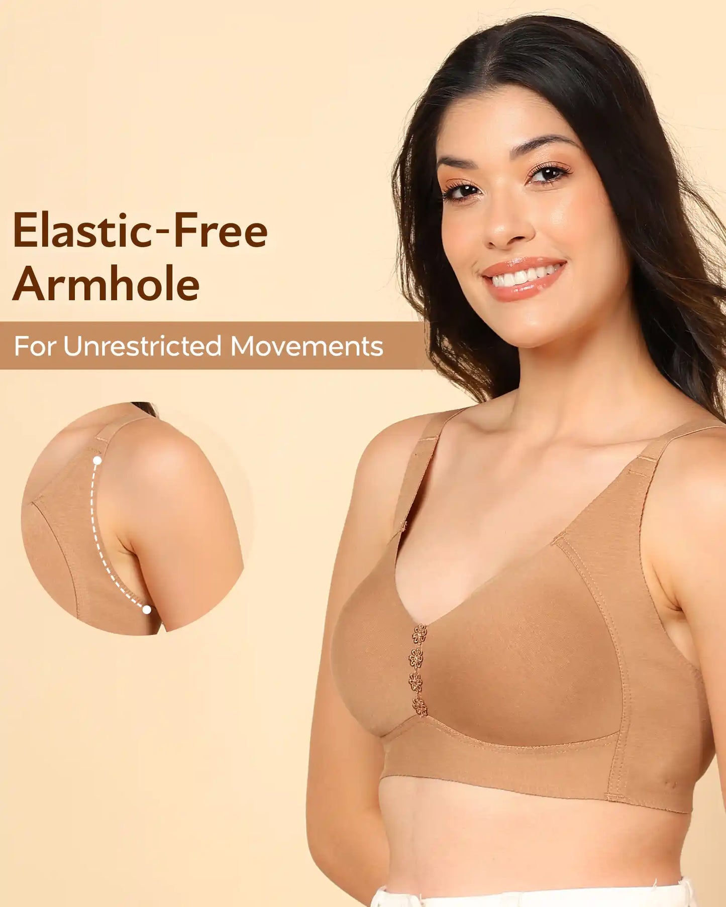 Fit M-Frame Non-Padded Cotton Bonded Seamless Minimiser