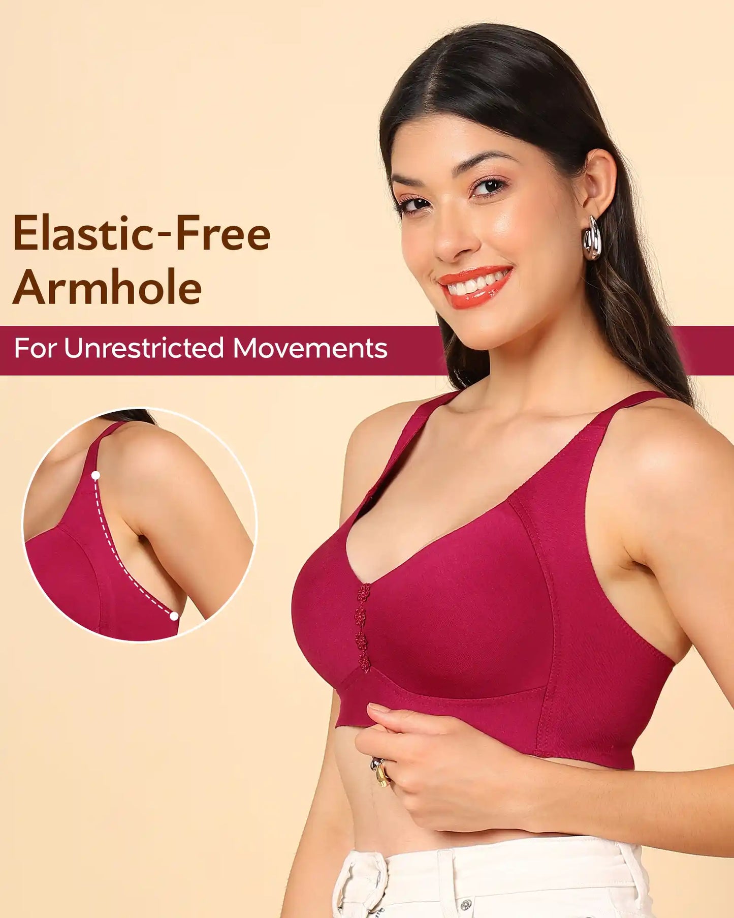 Fit M-Frame Non-Padded Cotton Bonded Seamless Minimiser