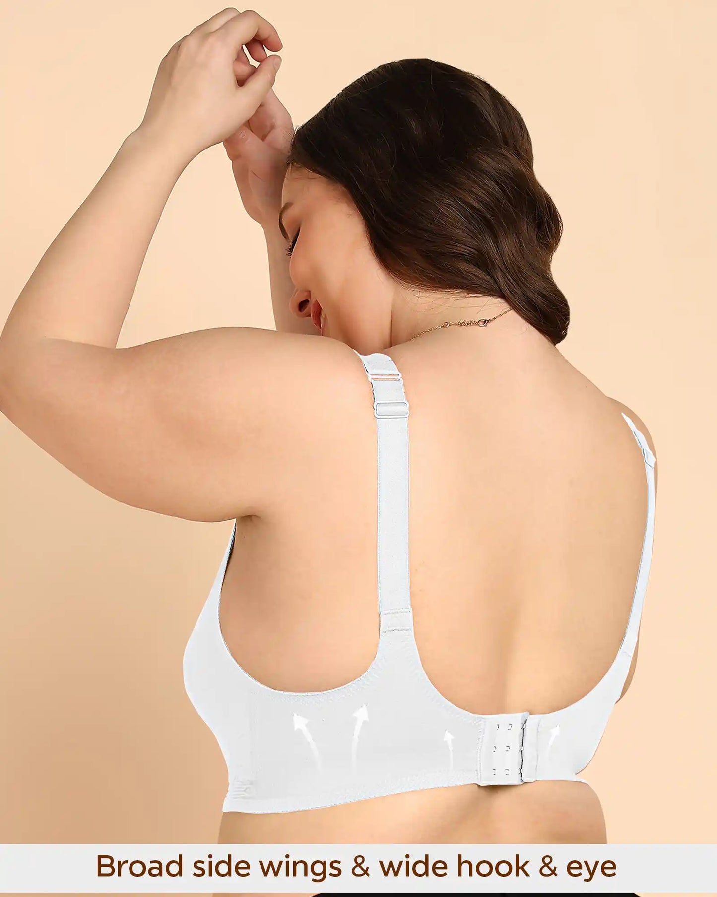 Non-Padded Cotton Spandex Fit Bra (WHITE)