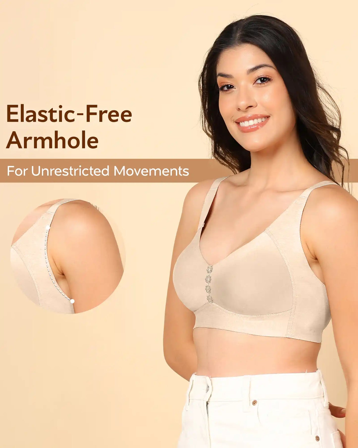 Fit M-Frame Non-Padded Cotton Bonded Seamless Minimiser