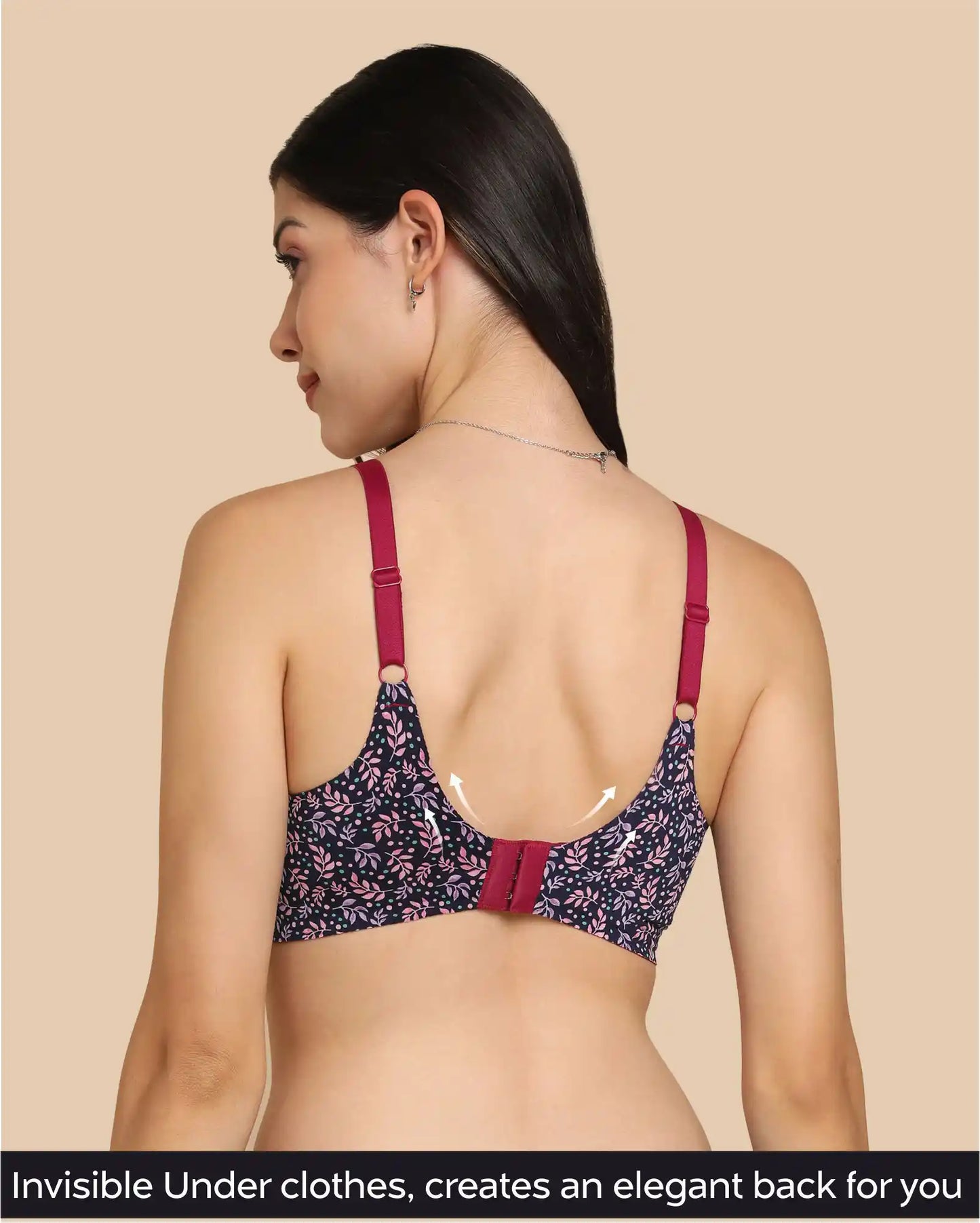 Fit Cotton Feel Printed Bonded Seamless Bra