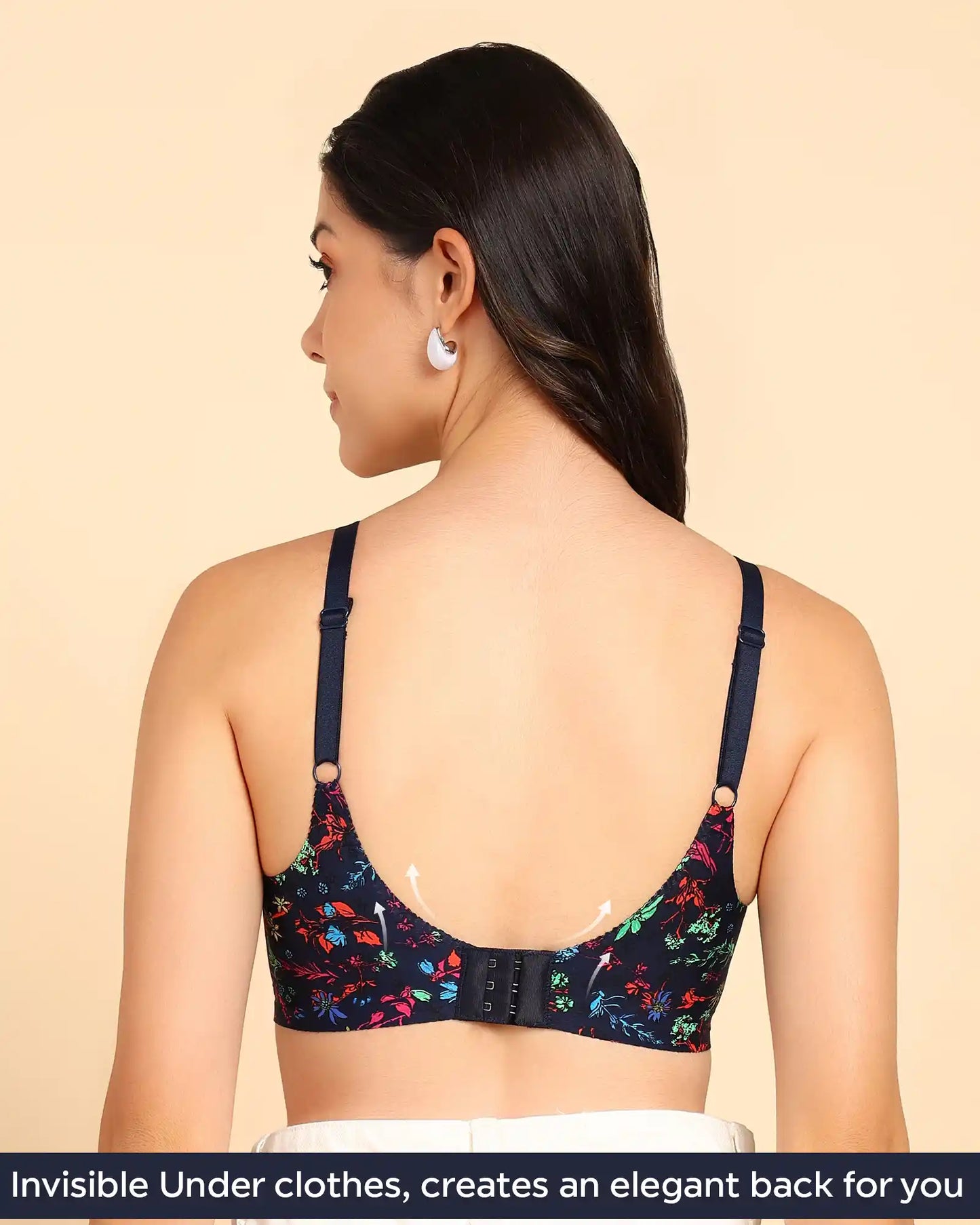 Fit Cotton Feel Printed Bonded Seamless Bra