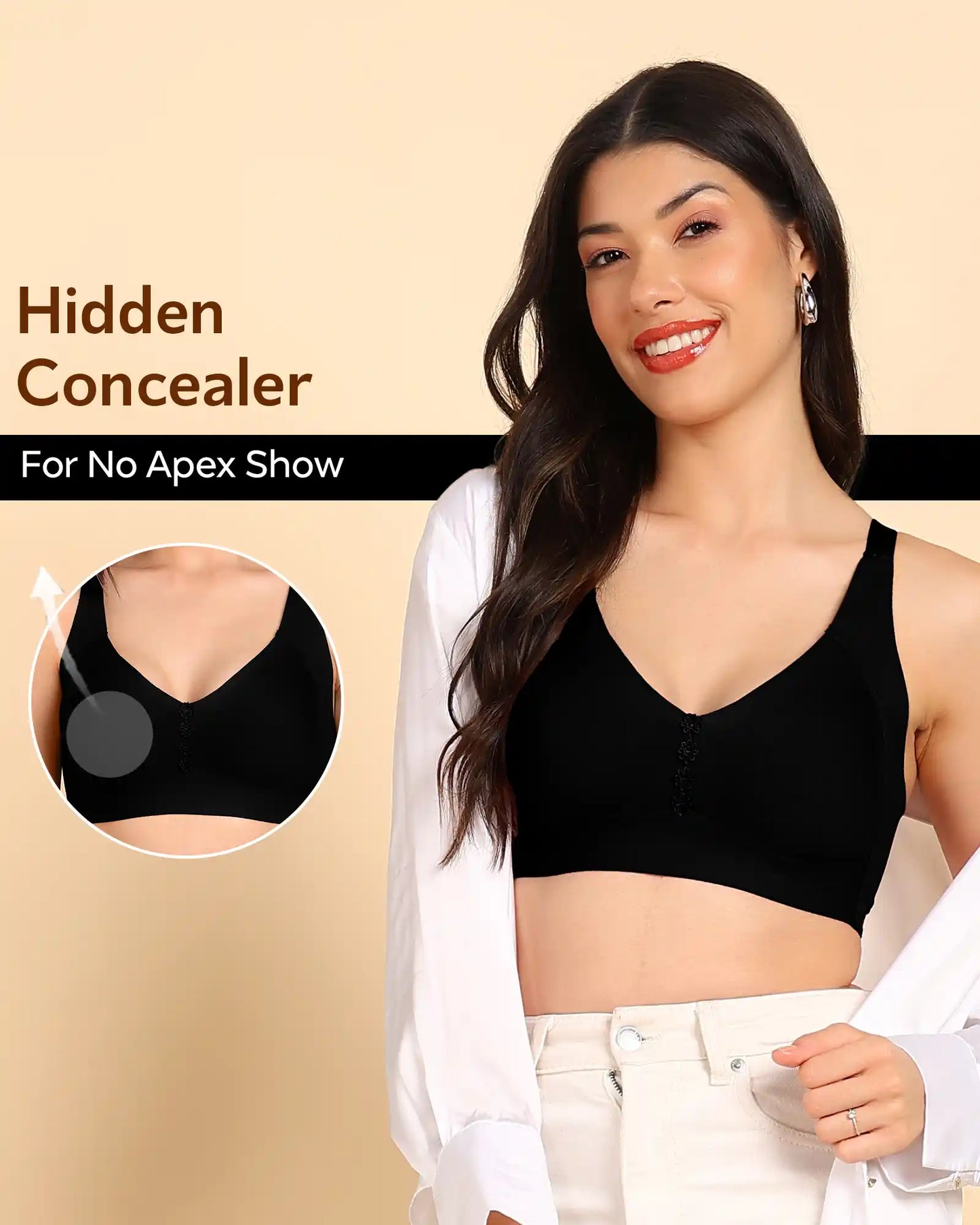 Fit M-Frame Non-Padded Cotton Bonded Seamless Minimiser