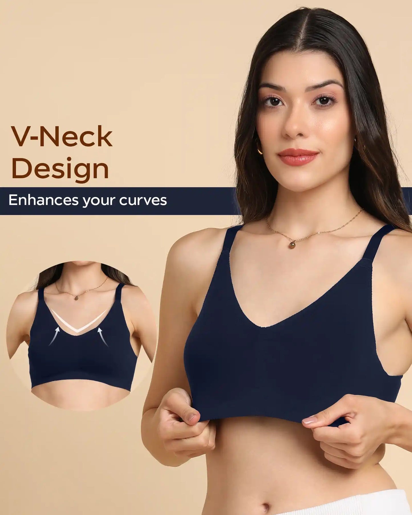 Fit Cotton Fabric Non-Padded Bra