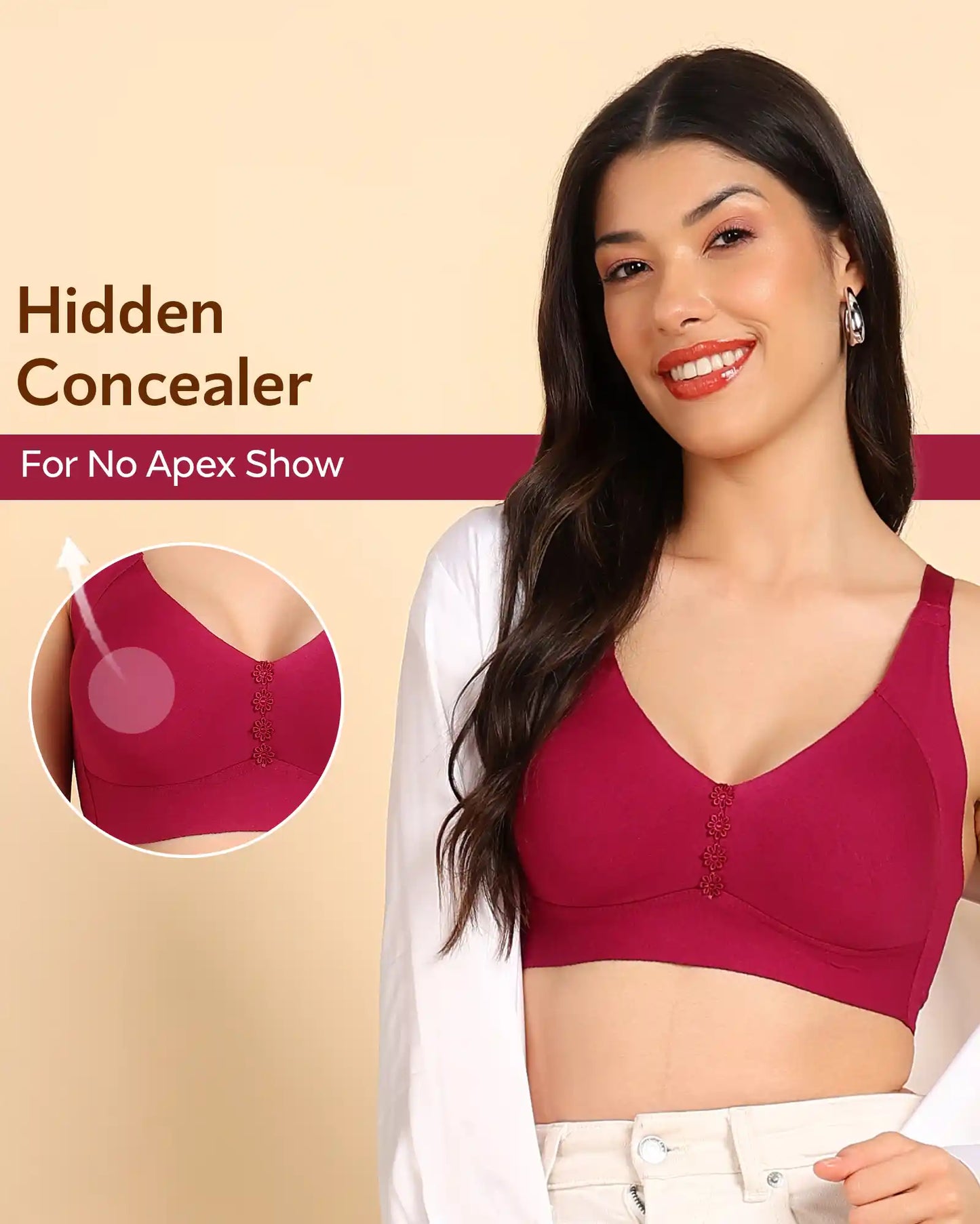 Fit M-Frame Non-Padded Cotton Bonded Seamless Minimiser