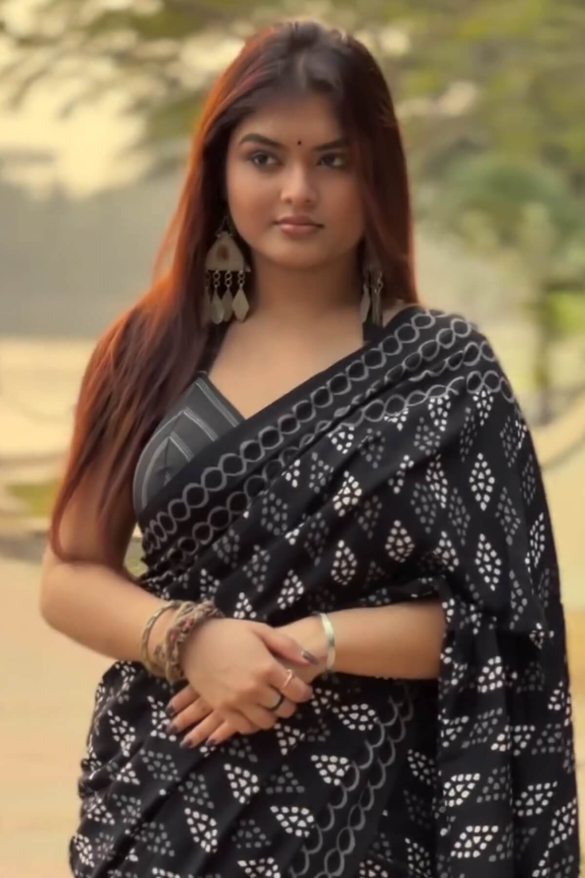 Entrancing 1 Minute Ready To Wear Black Mul Cotton Digital Printed Saree