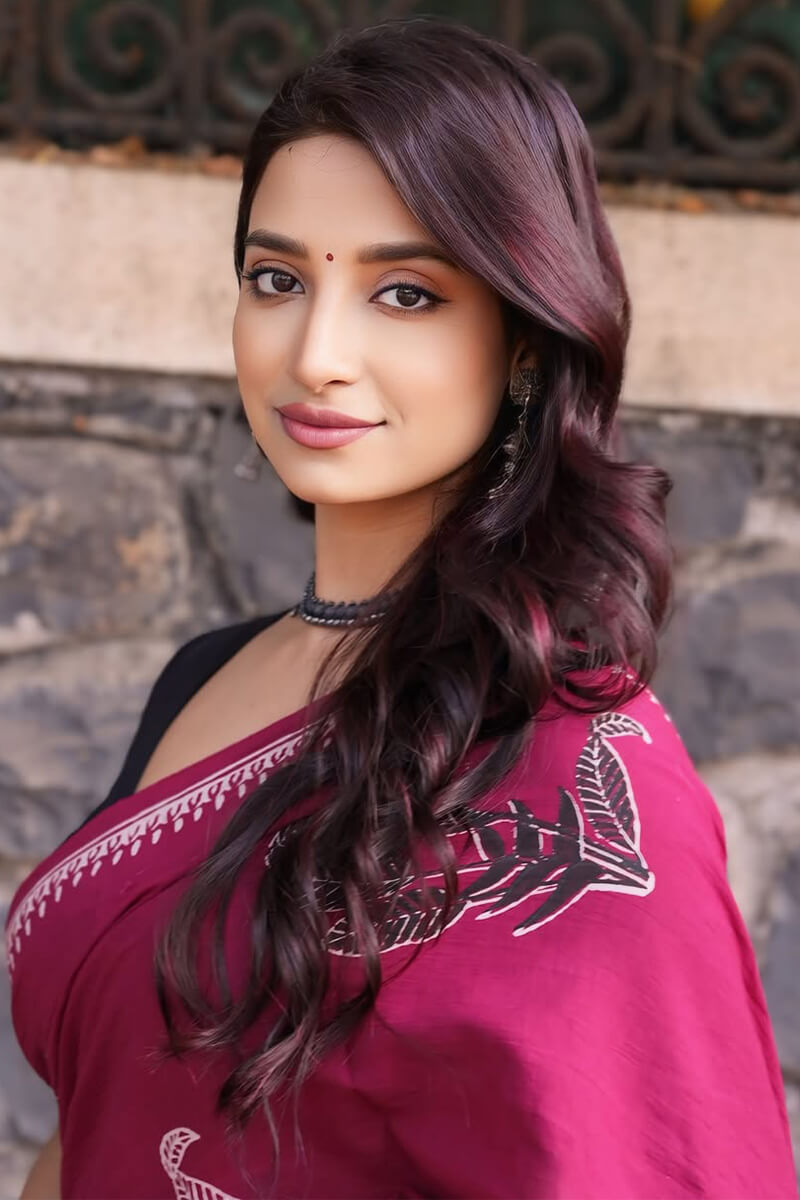 Bewitching 1 Minute Ready To Wear Dark Pink Mul Cotton Digital Printed Saree With Pocket