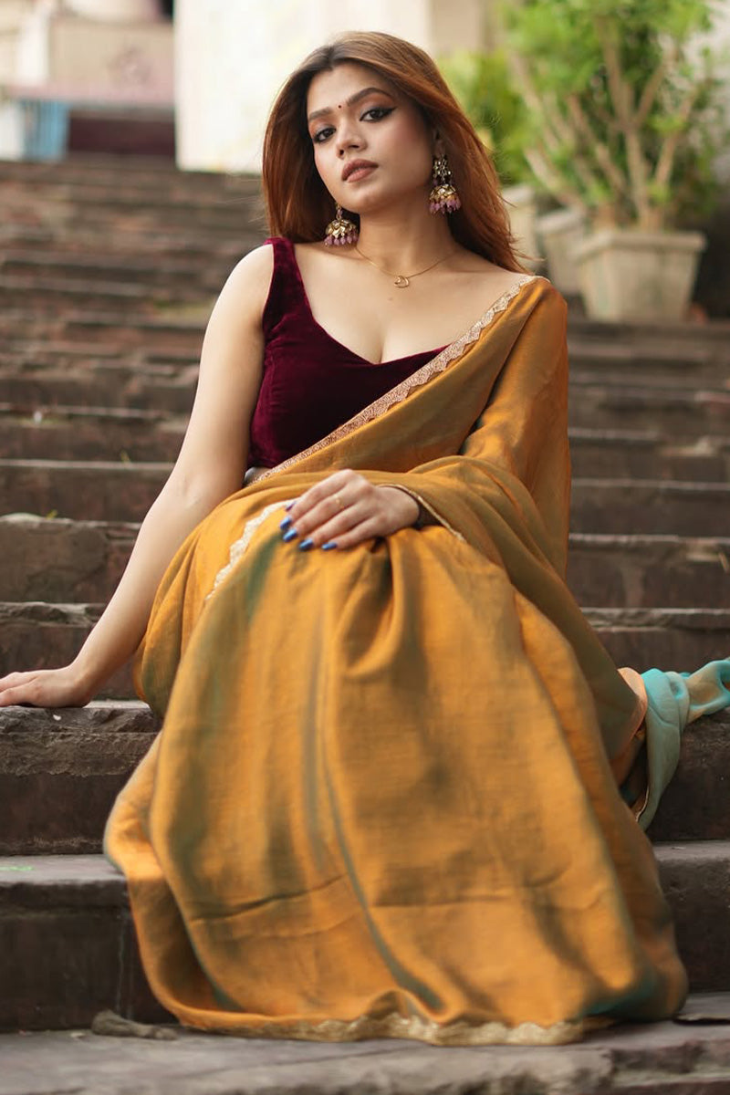 Invaluable Green Fancy Silk Saree With Preferable Blouse Piece